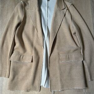 Topshop Tan Open-Front Blazer Jacket